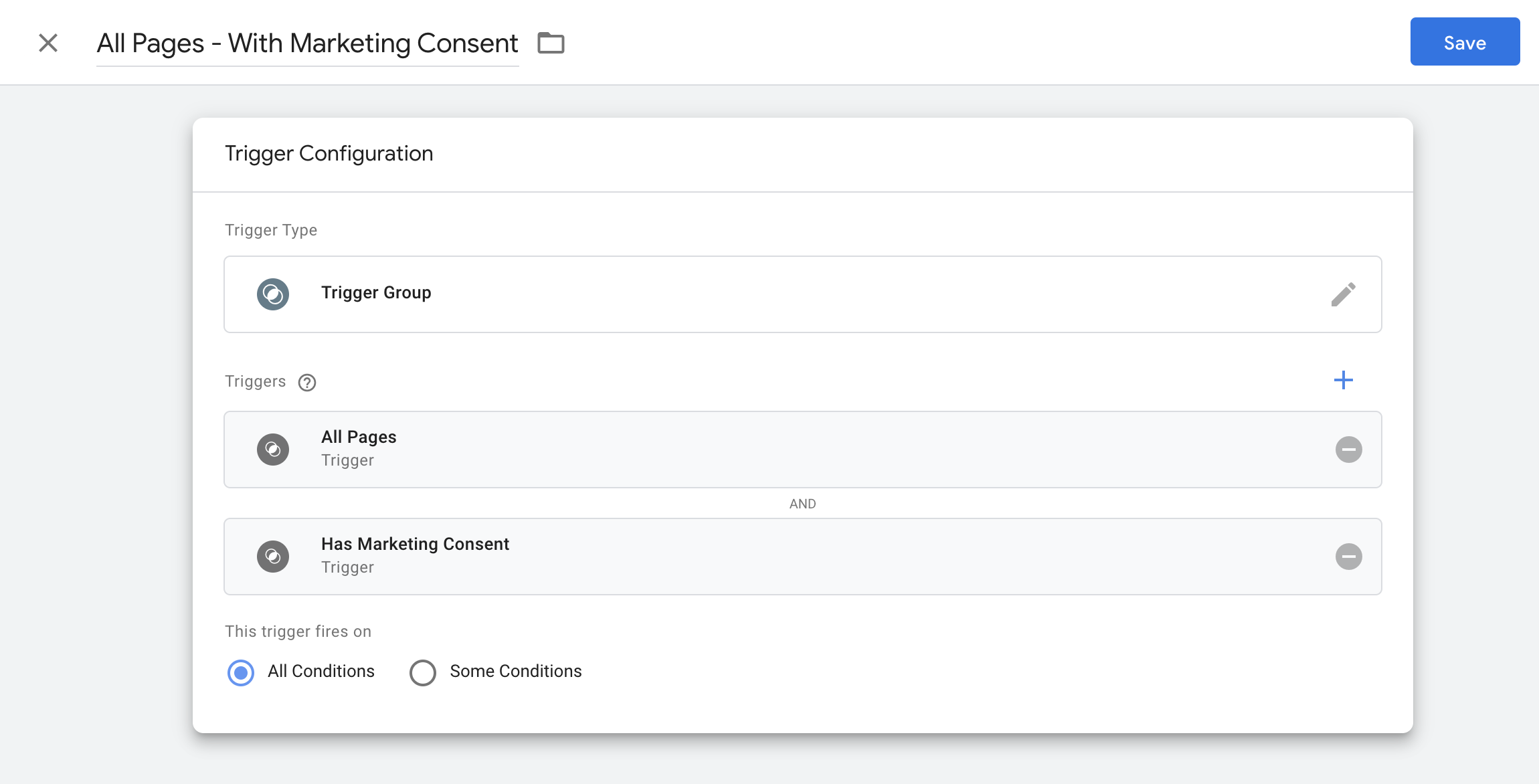 [[Adding a Tag Manager trigger group]]