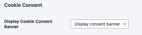 Display Consent Banner setting