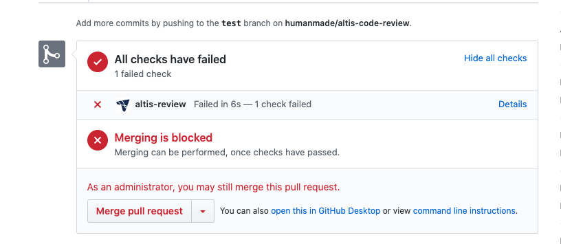 [[Screenshot of failed review output]]