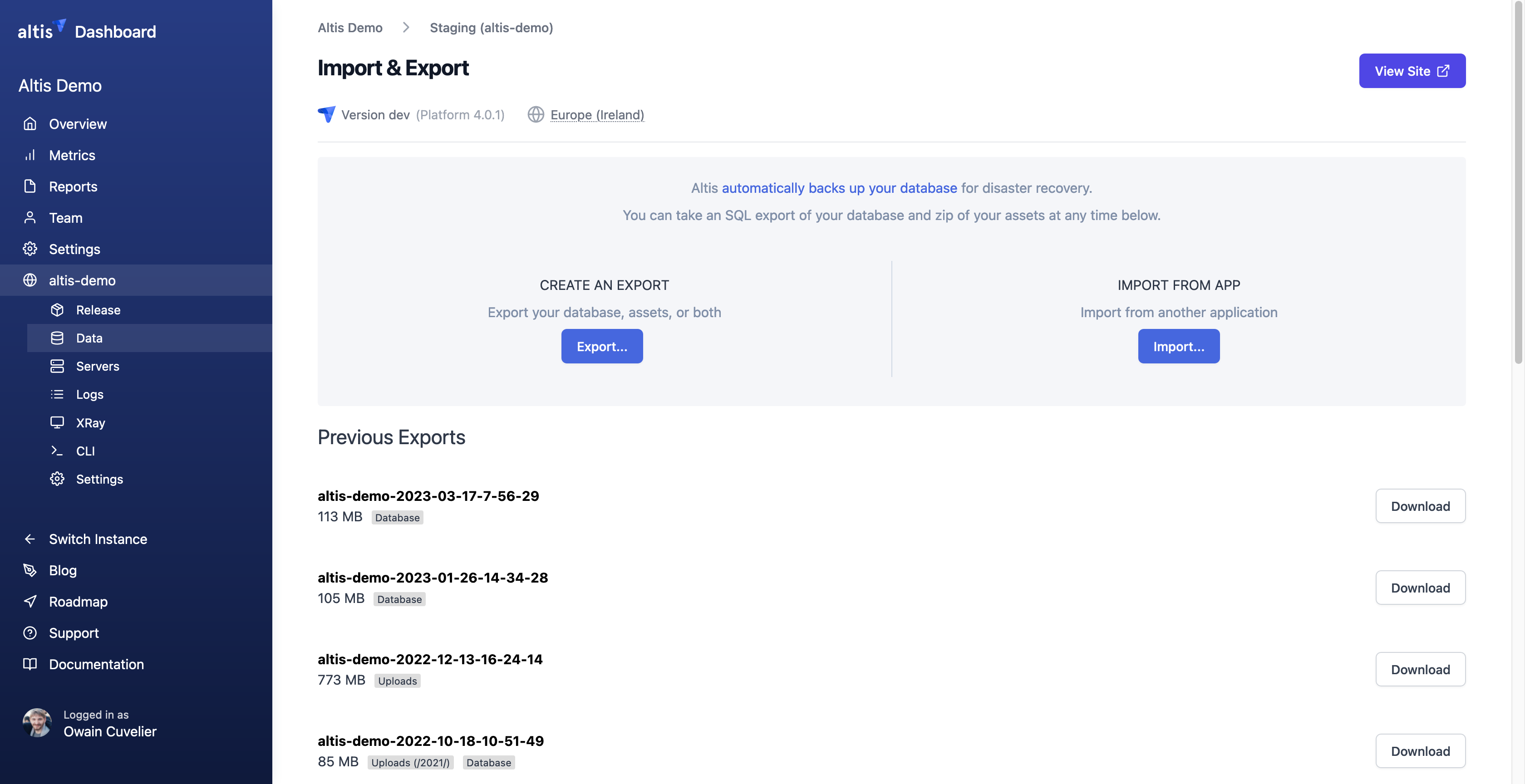 [[import export view]]